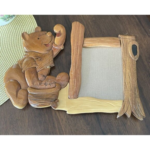 Vintage Winnie The Pooh Disney 3D Wood Frames Mirror SET of 3 - Picture 7 of 8